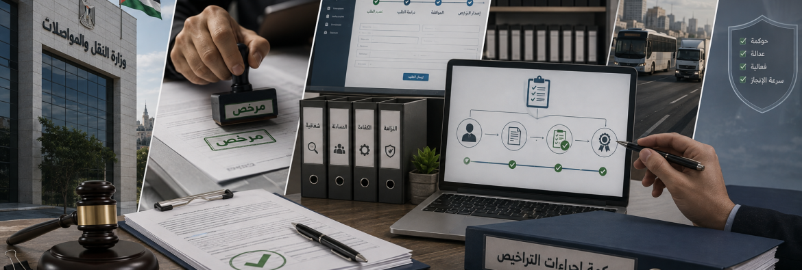 حوكمة إجراءات التراخيص في وزارة النقل والمواصلات الفلسطينية