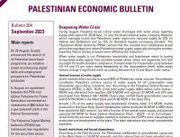 PALESTINIAN ECONOMIC BULLETIN - Bulletin 204 - September 2023