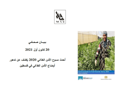 أحدث مسو ح األمن الغذائي 2020 يكشف عن تدهور أوضاع األمن الغذائي في فلسطين