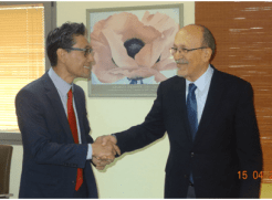 Ahead of the MAS-Korean Seminar The Representative of the Republic of Korea to Palestine visits MAS
