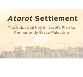 Atarot Settlement: The Industrial Key in Israel's Plan to Permanently Erase Palestine