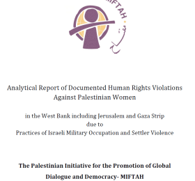 Analytical Report of Documented Human Rights Violations Against Palestinian Women