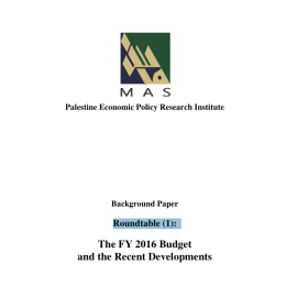 The FY 2016 Budget and the Recent Developments - Roundtable (1)