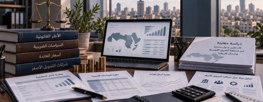 مقارنة الجوانب القانونية والضريبية وأطر أسعار الفائدة التي تحكم شركات التمويل الأصغر في فلسطين ودول مختارة من منطقة الشرق الأوسط وشمال افريقيا