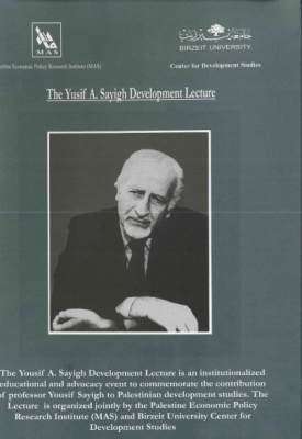 2010 Lecture: Post-Oslo State Building Strategies and their Limitations SYNOPSIS