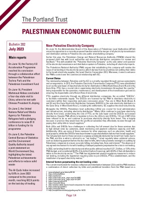 PALESTINIAN ECONOMIC BULLETIN - Bulletin 202 - July 2023