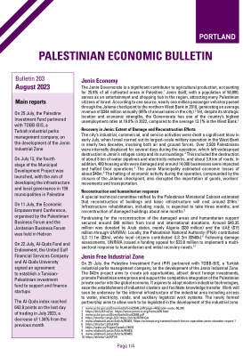 PALESTINIAN ECONOMIC BULLETIN - Bulletin 203 - August 2023