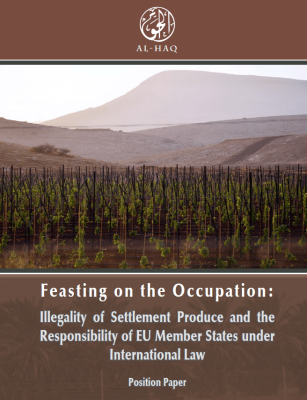 Feasting on the Occupation: Illegality of Settlement Produce and the Responsibility of EU Member States under International Law