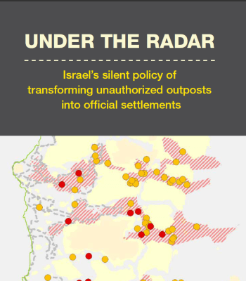 Under the Radar: Israel's silent policy of transforming unauthorized outposts into official settlements
