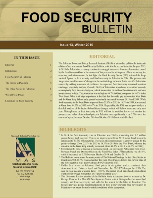 Food Security Bulletin No. 13, Winter 2015